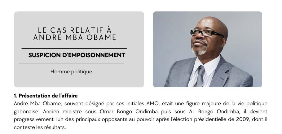 Illustration du dossier André Mba Obame