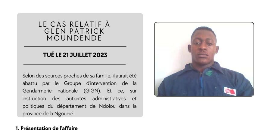 Illustration du dossier Glen Patrick Moundende