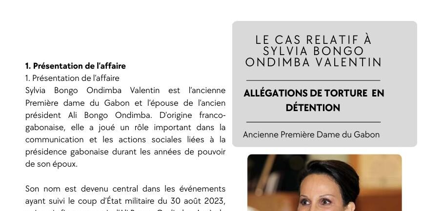 Illustration du dossier Sylvia Bongo Ondimba Valentin